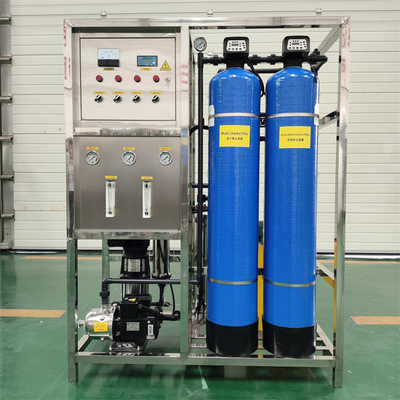 500LPH ระบบออสโมสิสกลับน้ําบริสุทธิ์อุตสาหกรรม RO ปกรณ์กรองน้ํา